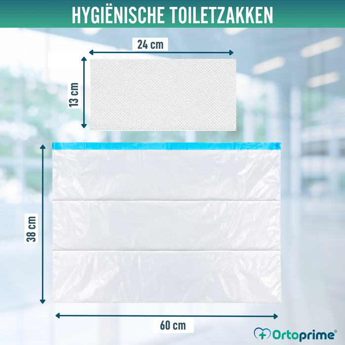 Wegwerp Toiletzakken met Kussens en Handvatten | Pack 50