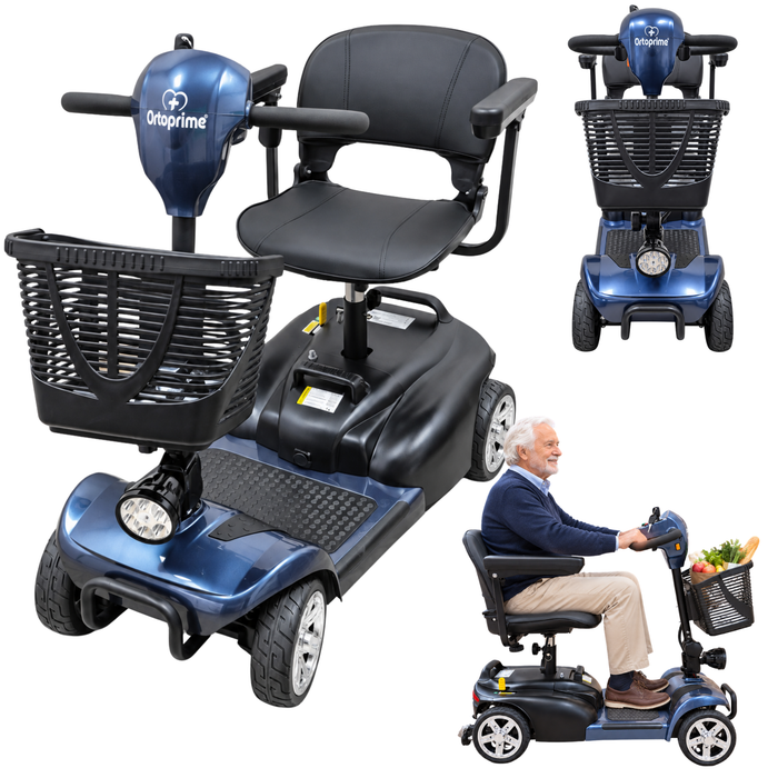 Demonteerbare Scootmobiel 4 Wielen | Uitneembare Accu