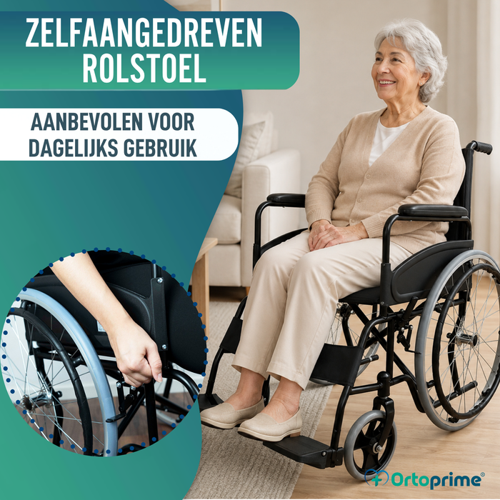 Rolstoel Opvouwbaar Zelfaandrijvend Veiligheidsgordel