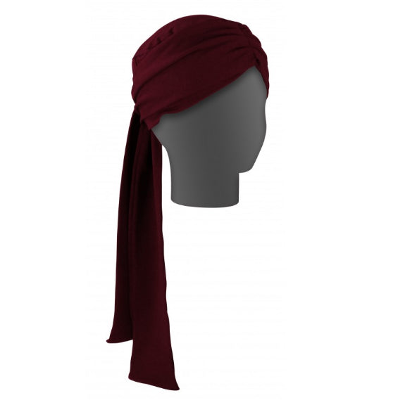 turbante-drapeado-liso-granate-para-mujeres-ortoprime